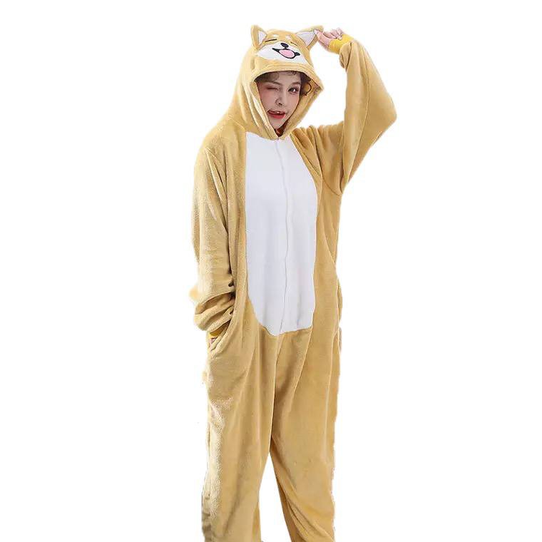 KOSTUM ONESIE ANJING SHIBA INU DOG PIYAMA COSPLAY BAJU TIDUR