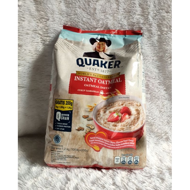 Quaker Instant Oatmeal 1,2 kgs harga promo