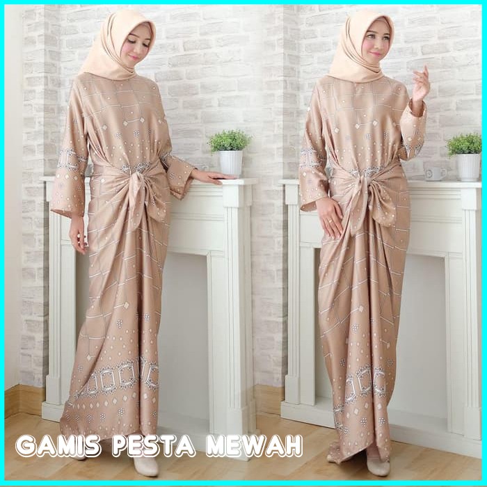 KAFTAN WANITA TERBARU COKSU CASTANA BAJU KAFTAN MUSLIM PESTA MEWAH