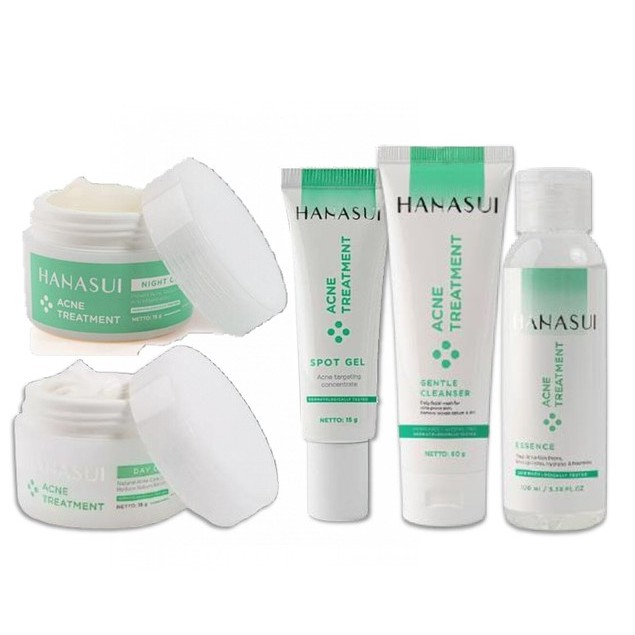 ☘️ CHAROZA ☘️ HANASUI Acne Treatment / Essence / Gentle Cleanser /  Day Cream / Night Cream / Spot Gel