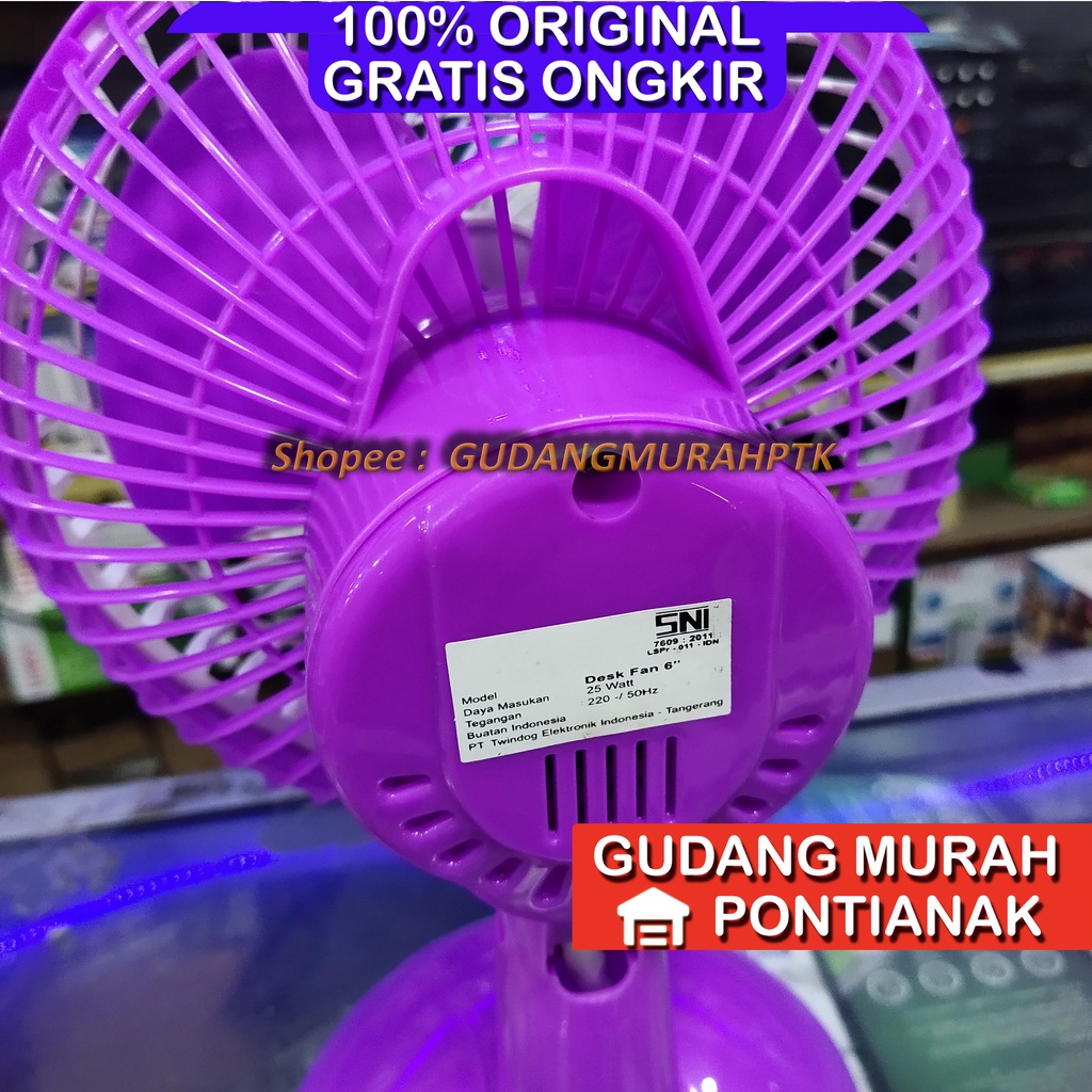 Kipas Angin Meja 6 inci TD TwinDog Desk Fan 6 Inch inci