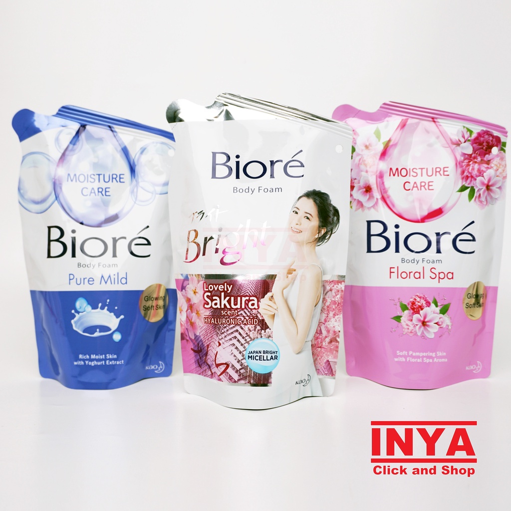 BIORE FLORAL SPA MOISTURE CARE BODY FOAM 250ml REFILL - Sabun Cair