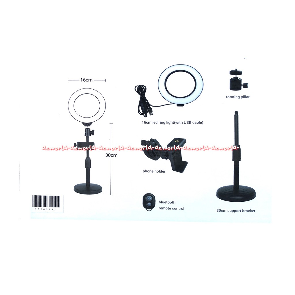 Odi Office Identt Selfie Stand 16cm Tiang Untuk Selfie Dengan Lampu LED