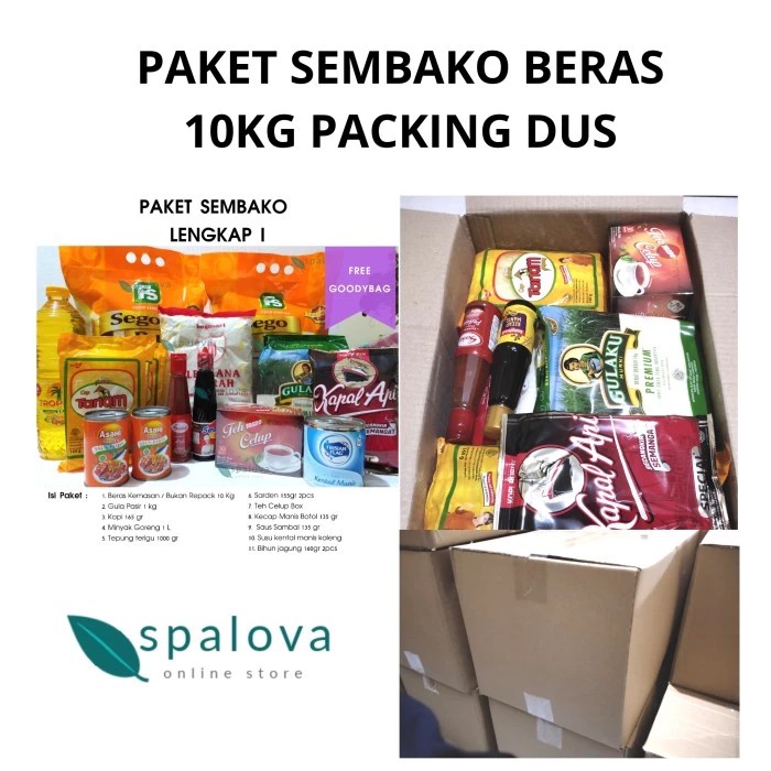 PAKET SEMBAKO BERAS 10KG PACKING DUS