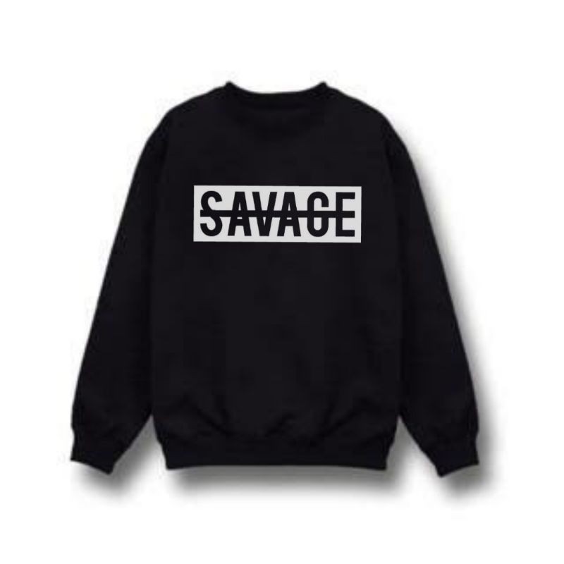 SWEATER UNISEX SAVAGE /// CREWNECK CASUAL PREMIUM KEKINIAN TERBARU&quot;