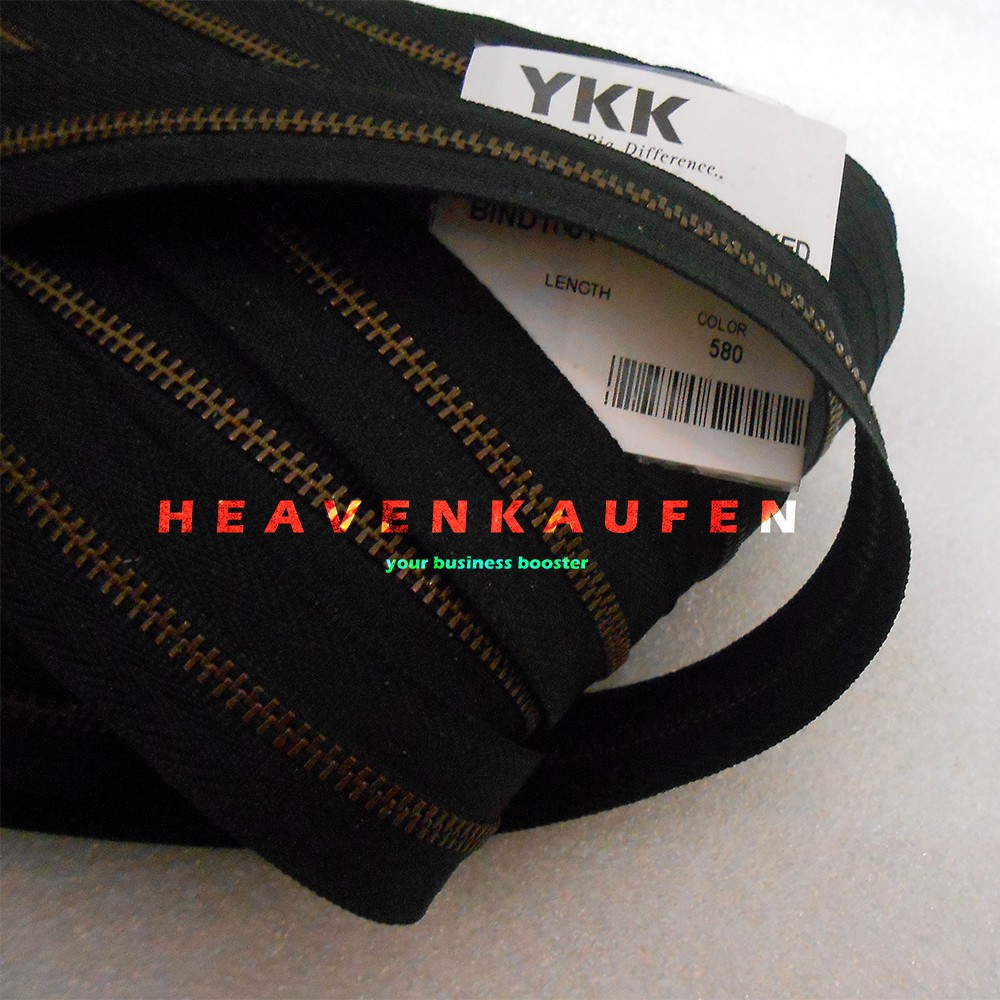 Resleting Zipper YKK Gigi Besi Kecil No 3 Hitam - ATG Bakar Harga Per Meter