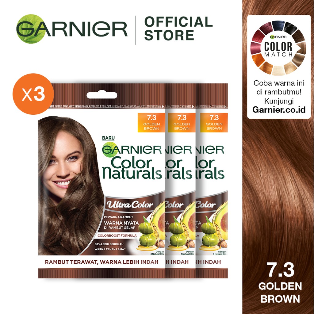 Garnier Color Natural Ultra Color Golden Brown x 3pcs | Shopee Indonesia