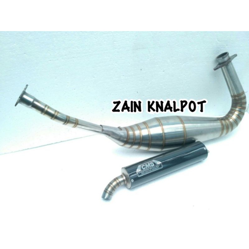 knalpot ninja 2 tak ninja r ninja rr ninja s ss ninja 150 cc knalpot cms carbon bahan stainless
