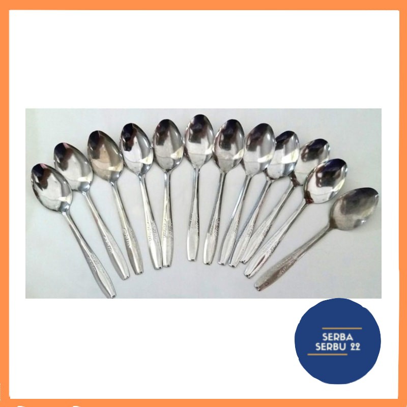 Sendok Stainless / Sendok Makan / Sendok 18gr Murah / Sendok isi 12 pcs / Spoon[ss]