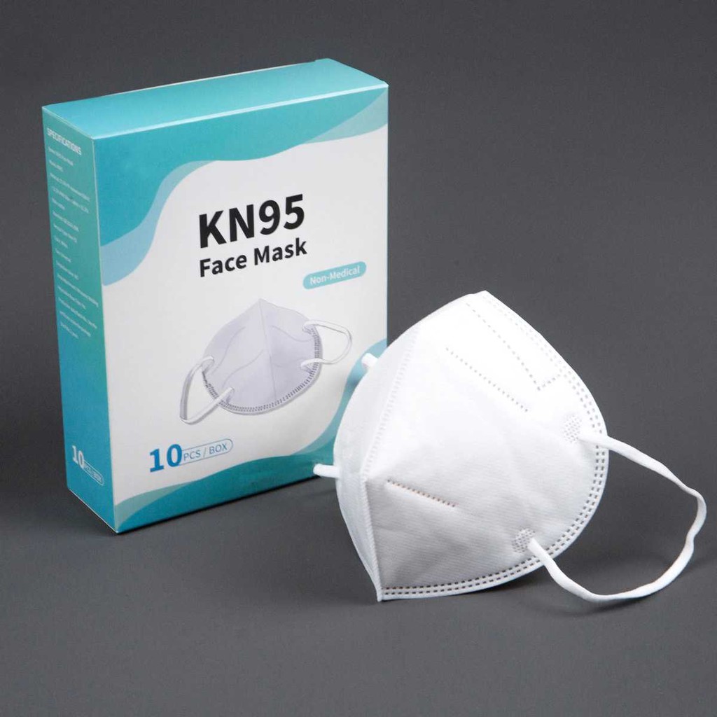 isi 10Pcs/BOX Masker KN95 Warna 5ply Anti Virus High Quality Dewasa IMPORT