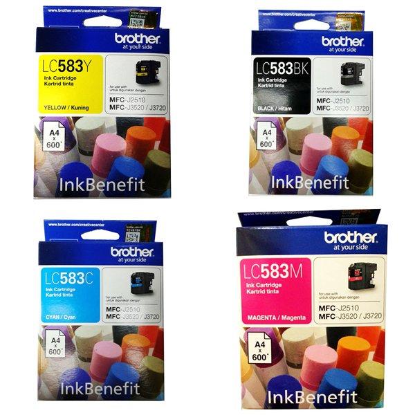 

s40dhts Tinta / Catridge Brother Lc583 Bk / C / M / Y Original 100% - Biru E57Dtgfe