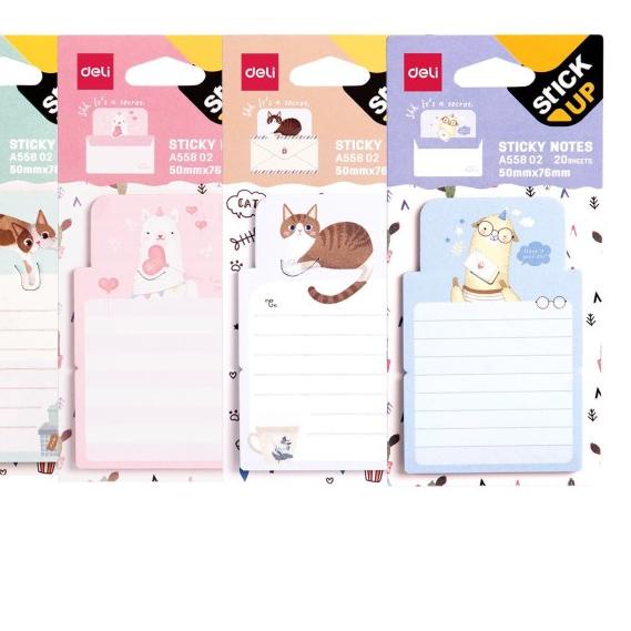 

◄ Deli Sticky Notes lembar 4 pola dengan dudukan kardus EA55802 ★