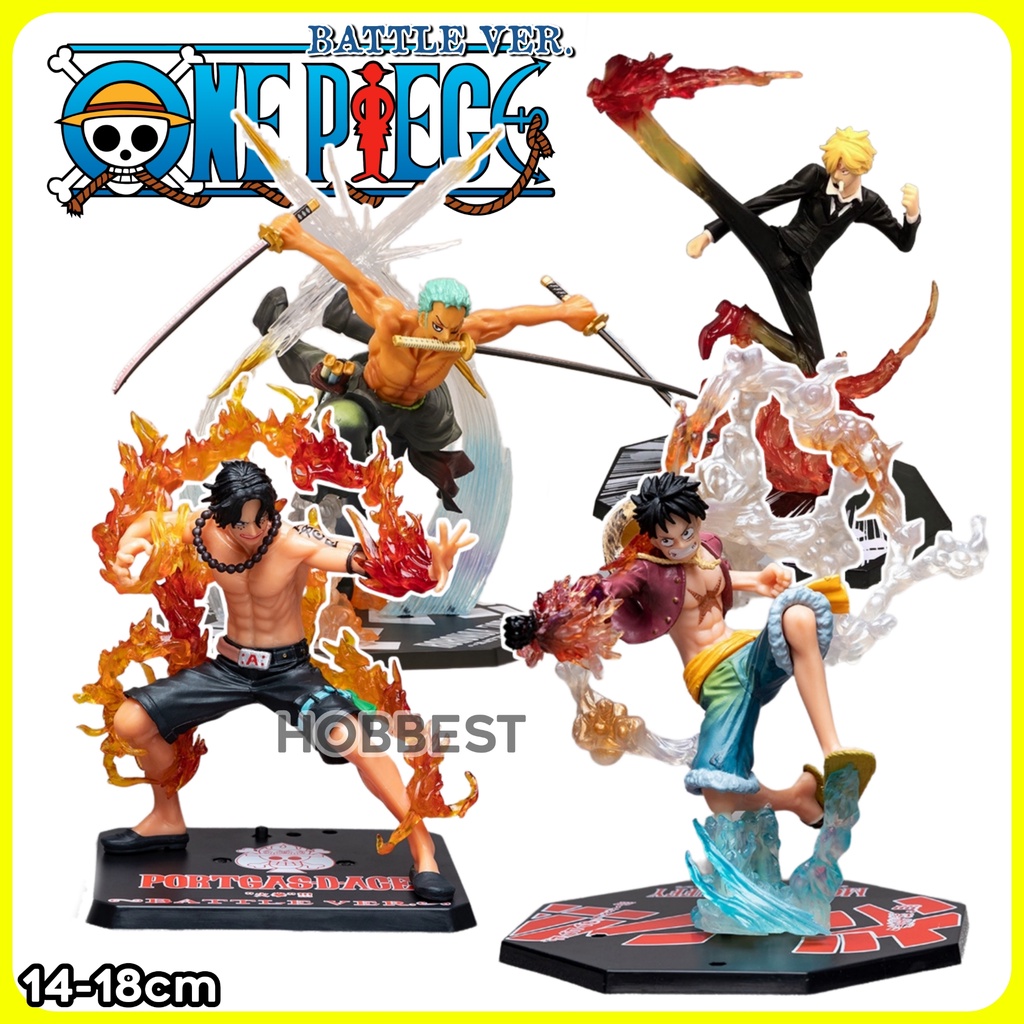 ONE PIECE BATTLE VER : LUFFY & ACE - Action Figure Miniatur Pajangan Mainan Figuarts Zero Fzo Zoro S