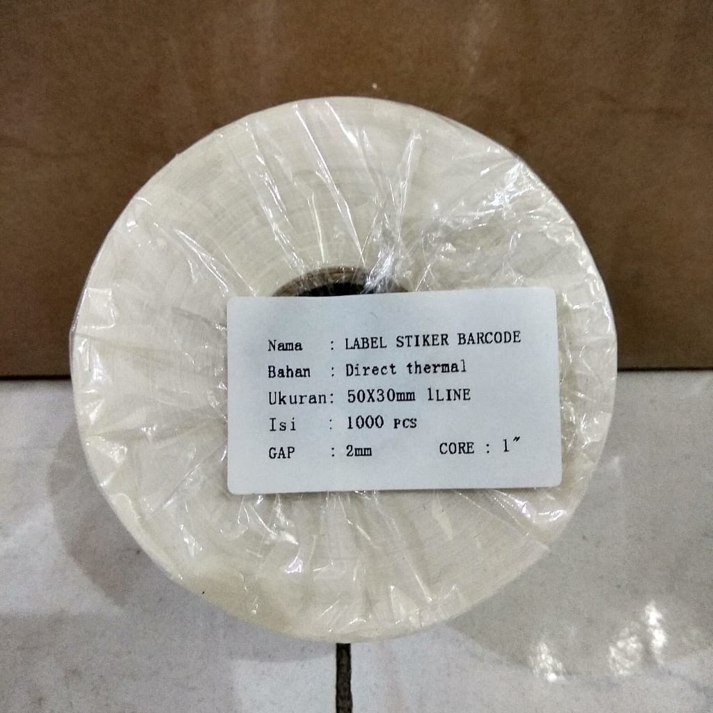 Label Barcode/ Label Sticker Barcode Thermal Ukuran 50 X 30mm isi 1000 lembar 1 LINE