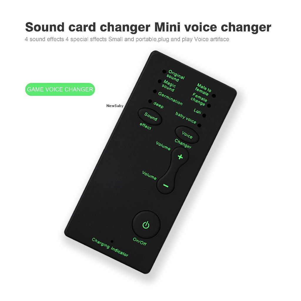 NewBaby 7 Different Sound Changes Voice Changer Device For Computer/Laptop/Tablets ID