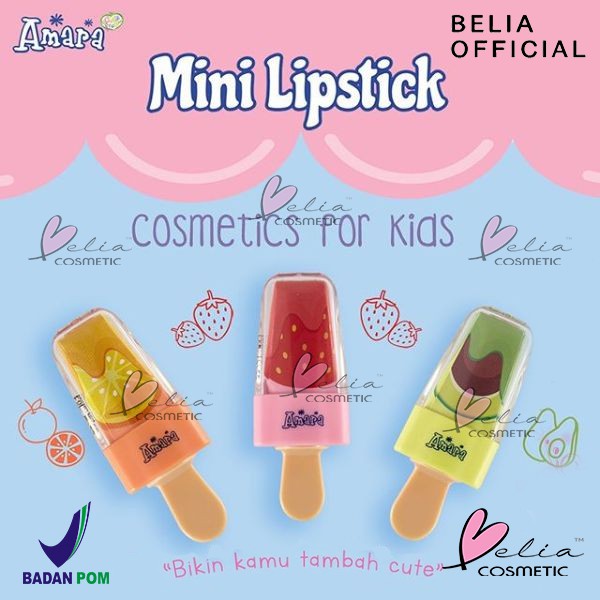 ❤ BELIA ❤ AMARA Mini Lipstick (✔️BPOM) Kosmetik untuk anak-anak by Purbasari