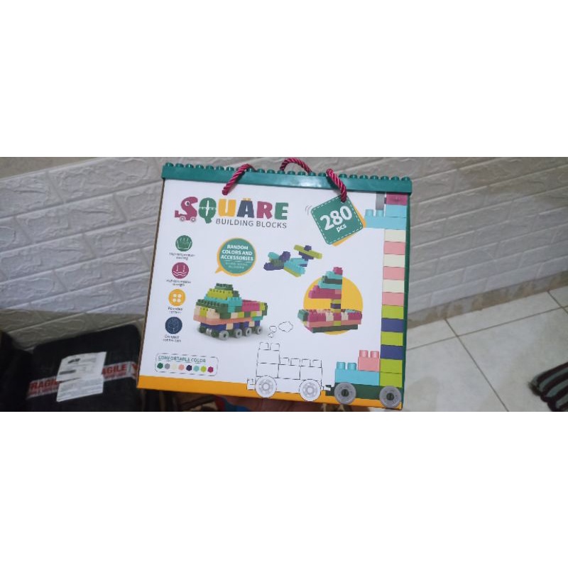 mainan bricks | square building blocks 280 | mainan edukasi | building block | DIY 280pcs | mainan blocks | montessori susun | brick set 280 pcs | toys box | sembo block| DIY Brick 280 | Kado Anak Murah | Hadiah Ulang Tahun | Kado Ultah | Hampers Lebaran