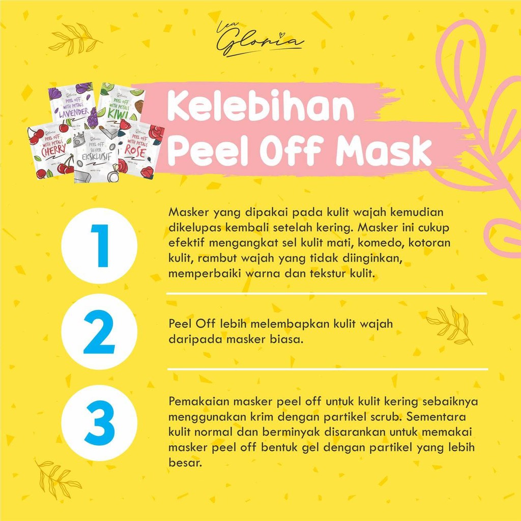 MASKER WAJAH PEEL OFF WITH PETALS BY LEA GLORIA