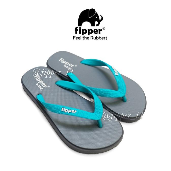 Sandal Fipper Wide Original for Man/Woman - Grey/Grey/Turquoise Termurah