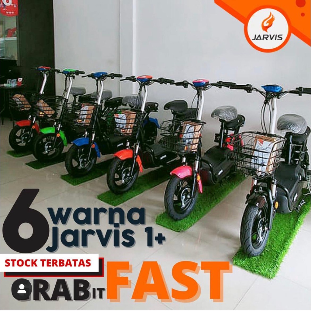 Sepeda Listrik JARVIS 1+SNI ada boncengan keranjang  garansi murah termurah-3