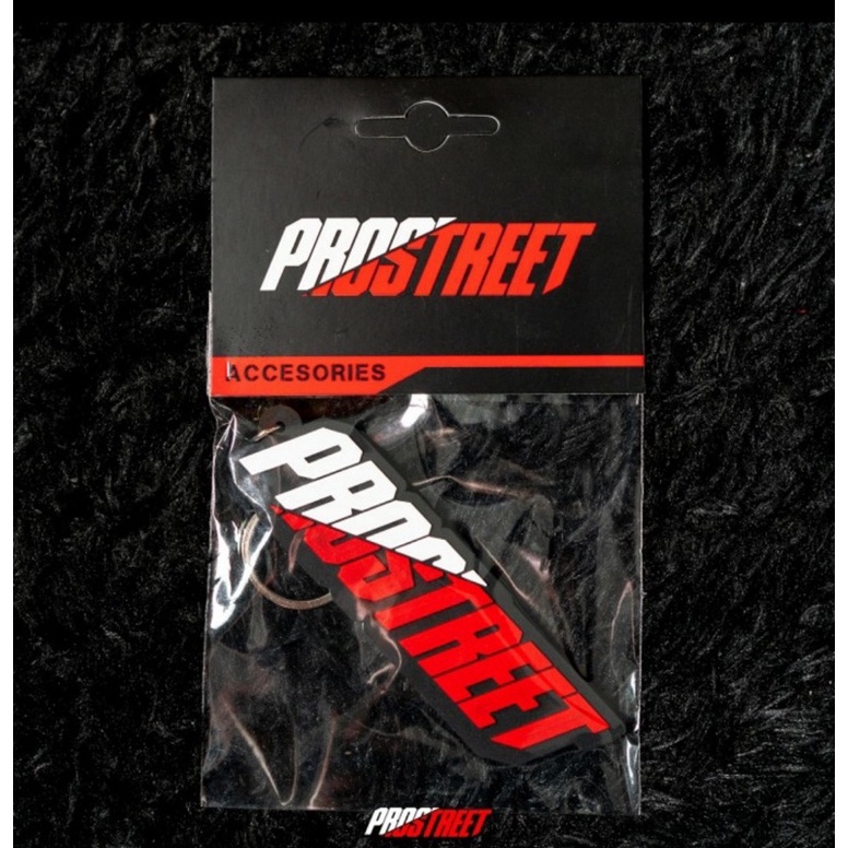 ACCESORIES | KEYCHAIN PROSTREET RUBBER | BLACK | NEW | ORIGINAL - Hitam