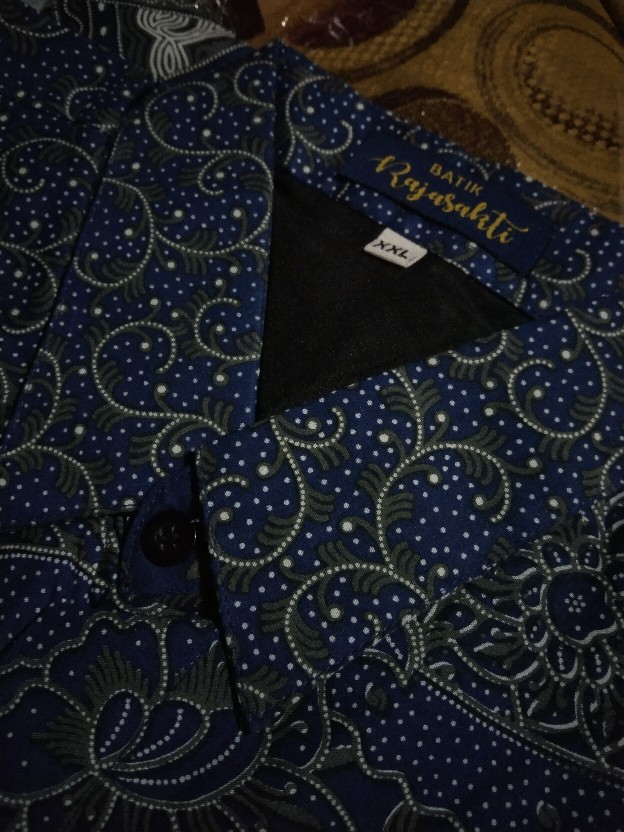 Batik Pria Mahadewa Biru Lapis Furing Katun Halus Size M-xxl High Quality Asli Solo