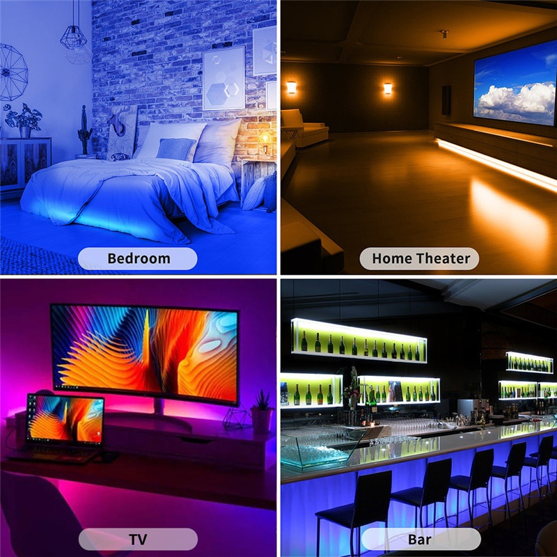 Led Strip RGB 5050 220V 5Meter plus Remote dan Controller, Set Lengkap Langsung pakai Led fleksibel anti air 5M Strip Flexible Light Waterproof 5050 RGB 5M Remote Warna Multi Warna Paket Lampu LED strip 5 10 Meter RGB 5050 2835 3528 IP33 IP44 5M 10M