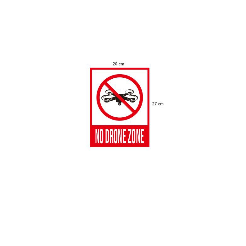

Stiker Vinyl Himbauan No Drone Zone Safety Kantor Office Larangan