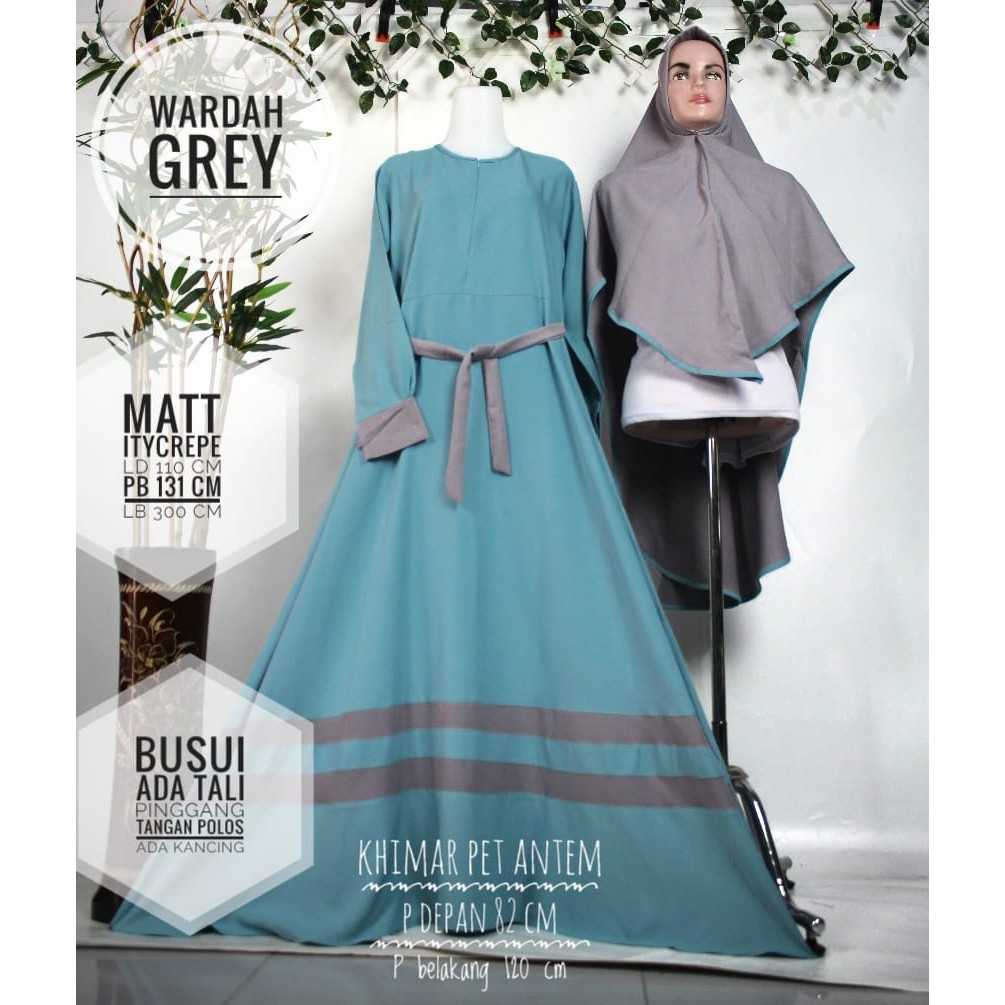 Gamis original  Itycrepe HANIYA set khimar plat 2 Busana Muslim Wanita Terlaris baju syari