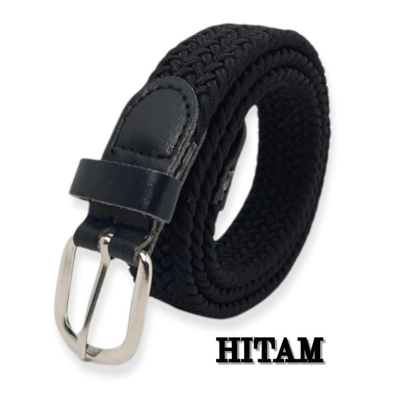 YF COLLECTION-IKAT PINGGANG WANITA KARET TEXTAN SABUK GESPER RAJUT/KEPANG 2.5CM