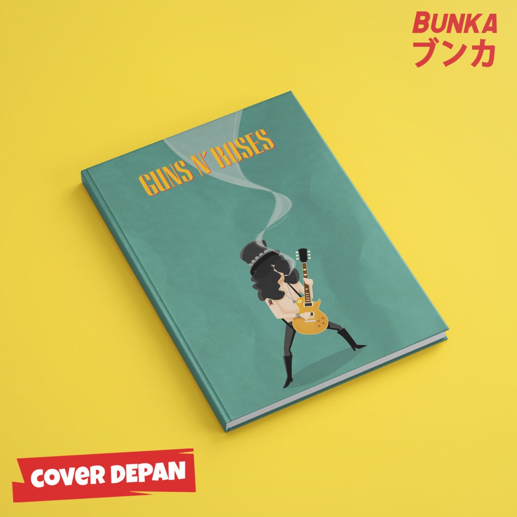 

Notebook 80's Band Gun N Roses Slash Hardcover A5 Buku Tulis Catatan Notes Agenda Planner Jurnal