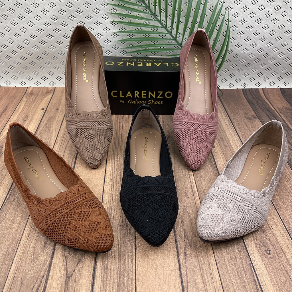 sepatu flat wanita rajut impor LC 11 CLARENZO