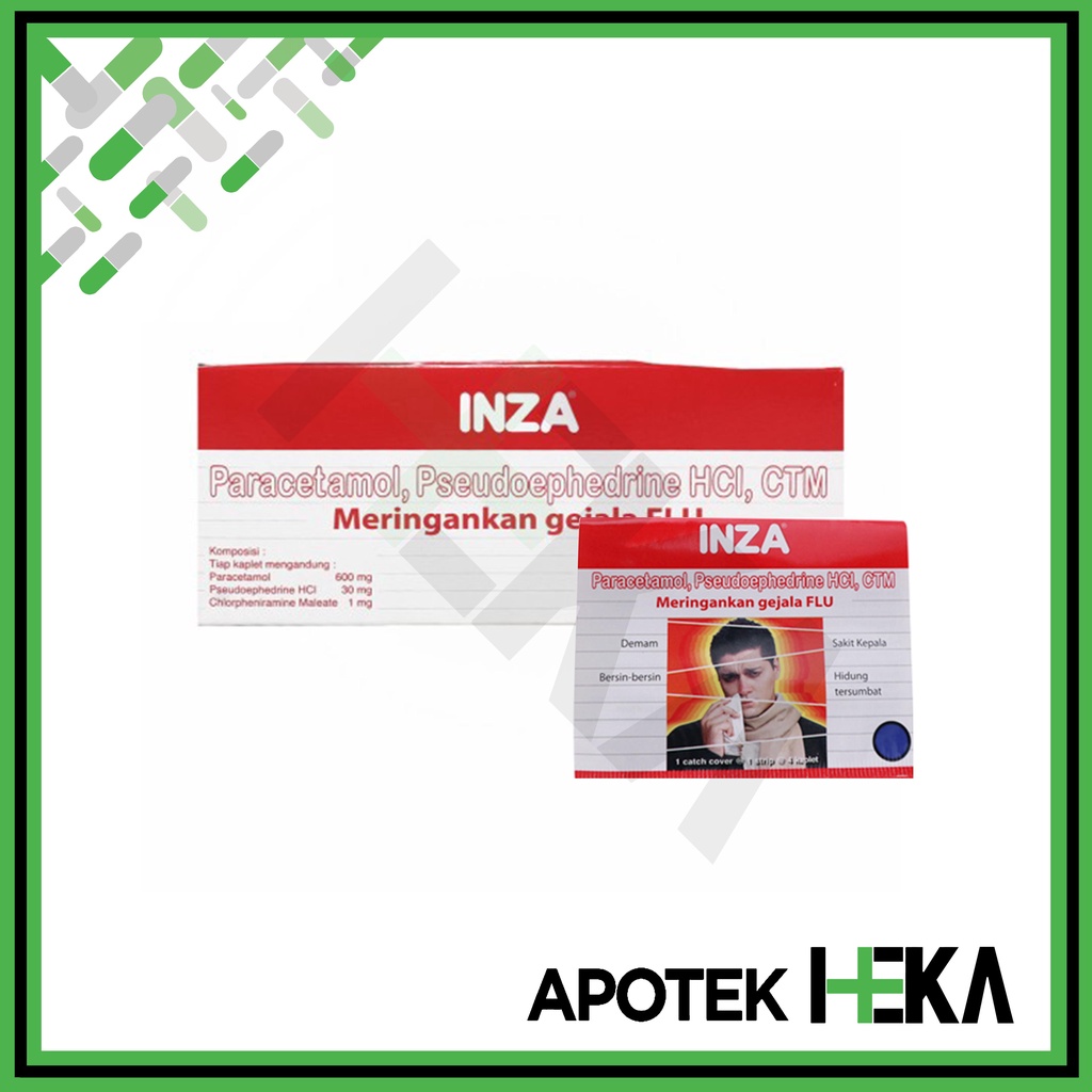 Inza Tablet Obat Flu dan Demam Box isi 25x4 Tablet (SEMARANG)