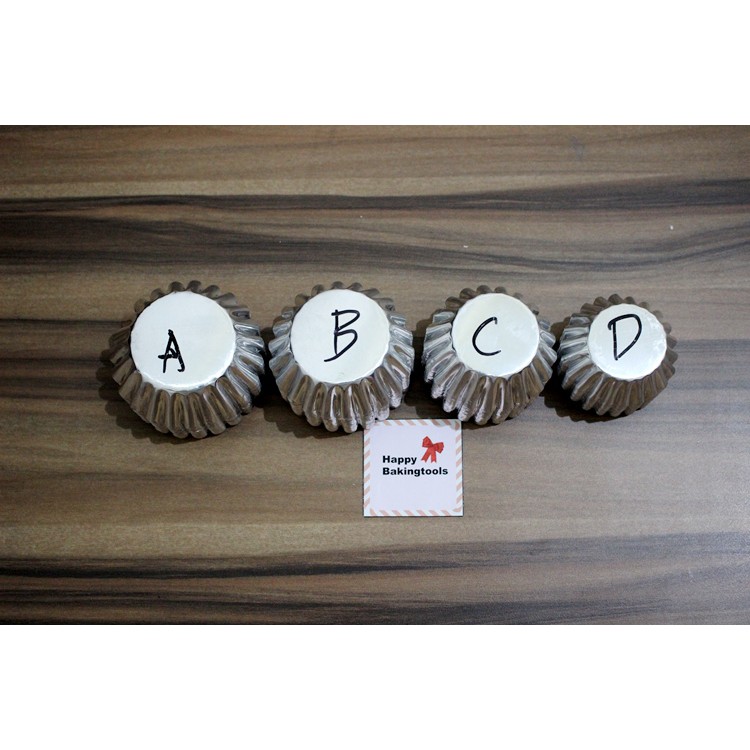 Cetakan mini pie D, cetakan kue pie buah, loyang pie mini alumunium