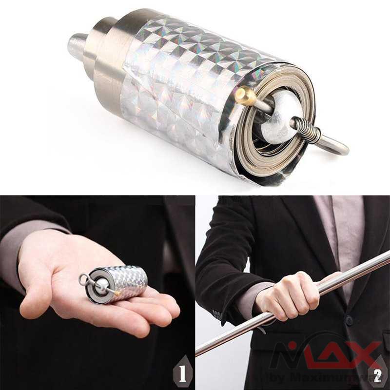 Tongkat trick sulap Tongkat Sulap Appearing Metal Cane Magic Trick 120cm - Mstk-002 Warna Silver / survival kit / alat keselamatan / alat sulap