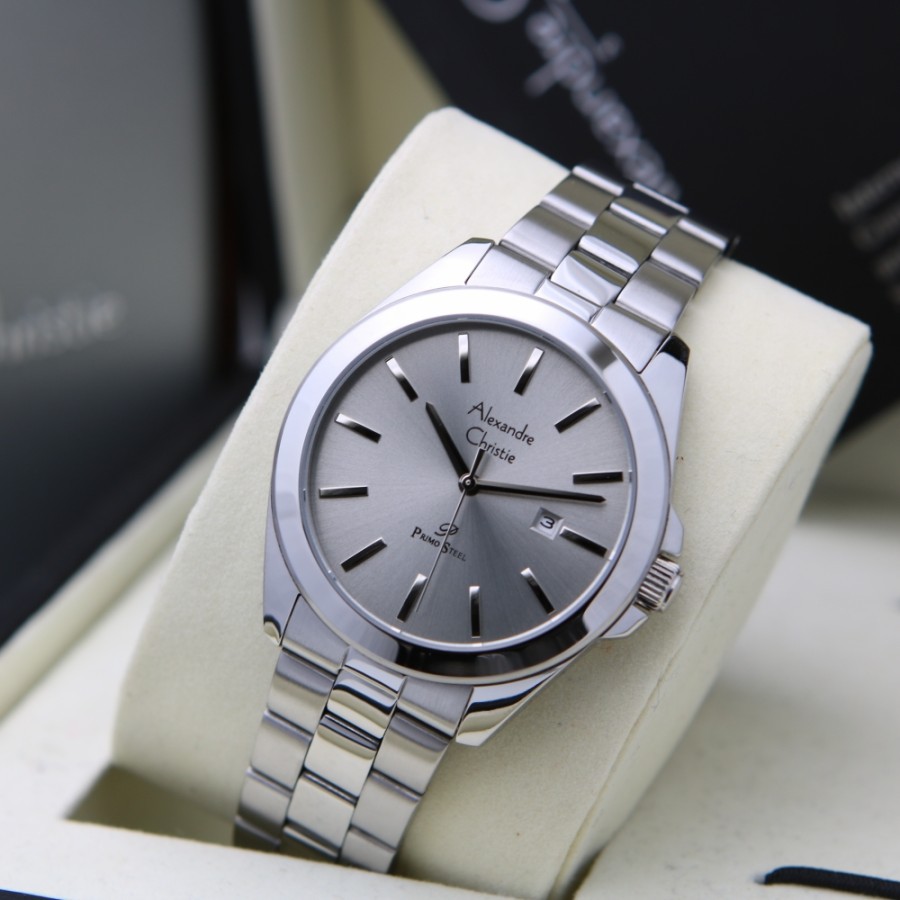 ORIGINAL Jam Tangan Wanita Alexandre Christie AC 1023 / AC1023 Garansi Resmi 1 Tahun - Stainless