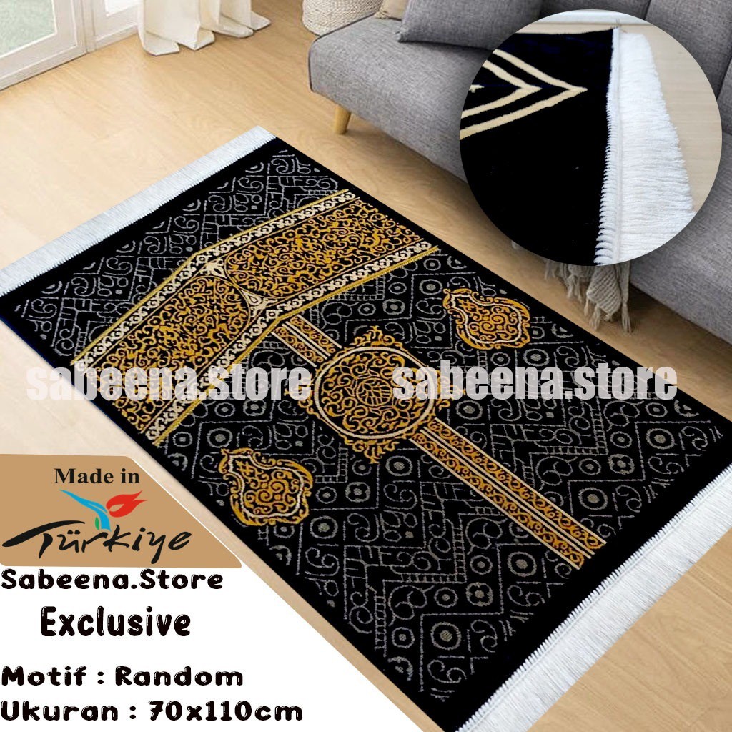 Sajadah Turki Dewasa Exclusive/ukuran 70 cm x 110 cm/ Tebal Halus Lembut Original/ Perlengkapan Shalat/ Pakaian Muslim/ Sejadah Turki Dewasa/ Sajadah Impor Turki/Sabena Store