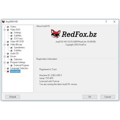 [FULL VERSION] RedFox AnyDVD HD DVD Ripper - GARANSI AKTIVASI