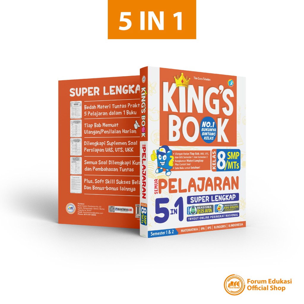 

King s Book Semua Pelajaran 5 In 1 Kelas 8 SMP MTS