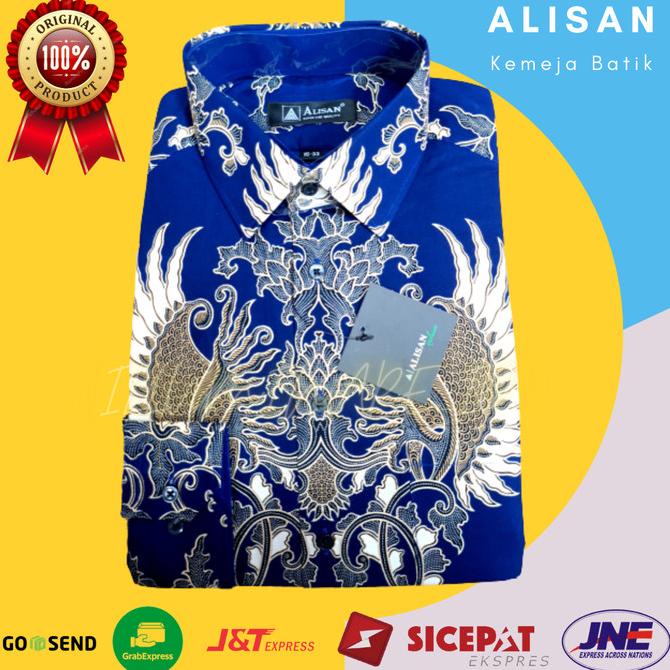 Alisan Baju Kemeja Batik Pria Lengan Panjang Regular Orignal