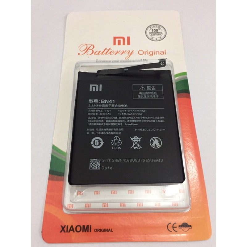 Battery batre Xiaomi BN 41 - Redmin note 4