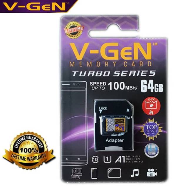 MMC VGEN 64GB VG64 MICRO SD / MEMORY HP EXTERNAL V GEN 64 GB