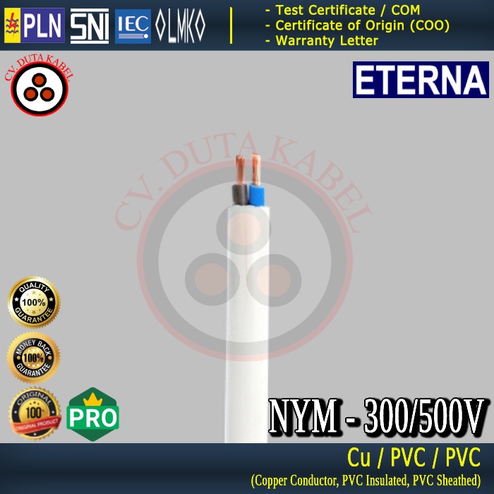 Kabel NYM 2x6 mm2 @ 50 m ETERNA /2x6 mm/2 x 6 mm2/2 x 6 mm/2x6mm2/2x6mm/2x6/2 x 6