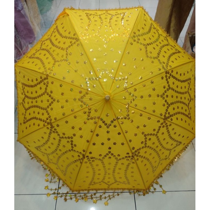 PAYUNG PENGANTIN/PAYUNG PENGANTIN KUNING ACEH/PAYUNG PENGANTIN MOTIF PINTU ACEH