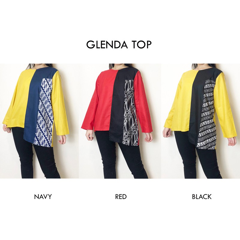 GLENDA TOP - Atasan Batik Lengan Panjang Wanita