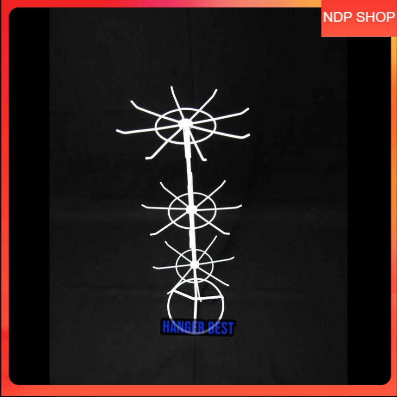 NDP Rak Display putar Matahari 3 susun gantungan aksesoris display RAK PERHIASAN / RAK MASKER