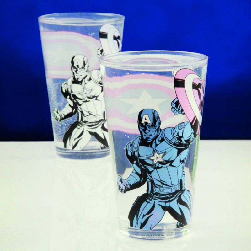 Avengers Captain America Colour Change Glass - Officially Licensed Disney Marvel Merchandise