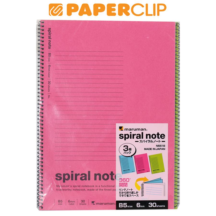 

NOTEBOOK B5 MARUMAN SPIRAL NOTE N551B SET 3