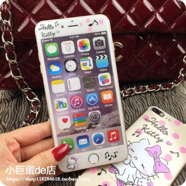 [ vhieshop ] Anti Gores Tempered Glass  Gambar HK Music ip8plus  fullset   [ Vhieshop ]