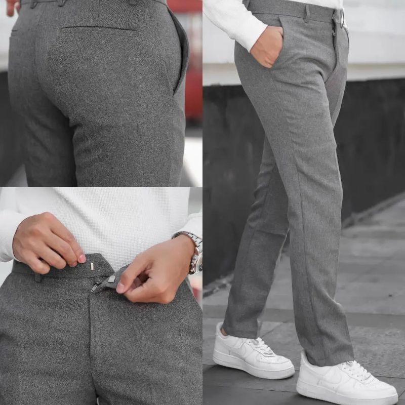 CELANA KANTOR PRIA SLIMFIT BAHAN DASAR WOOL BERKUALITAS SIZE 27-38